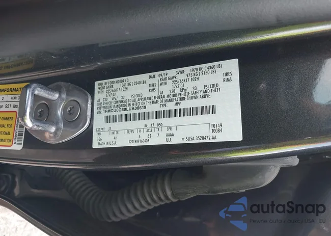 1FMCU0G60LUA08619: 42107604