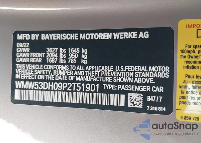 WMW53DH09P2T51901: 42108680