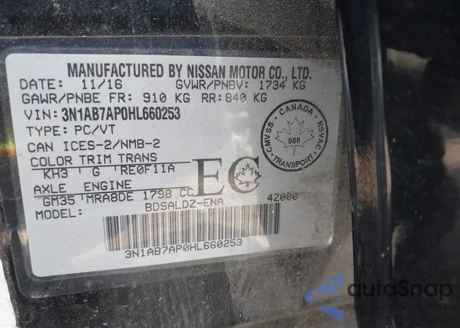 3N1AB7AP0HL660253: 42108720