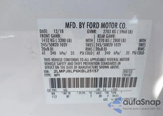 2LMPJ8LP6KBL25157: 42108819