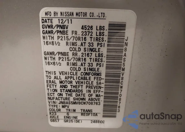 JN8AS5MV8CW708763: 42108907