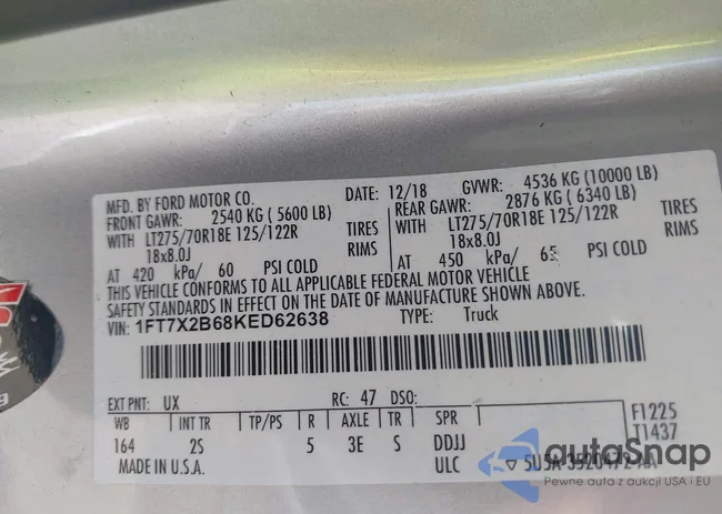 1FT7X2B68KED62638: 42108987