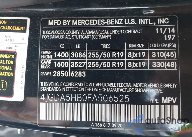 4JGDA5HB0FA506525: 42109116