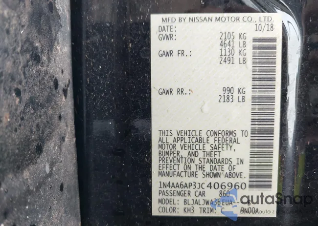 1N4AA6AP3JC406960: 42109184