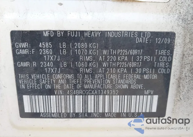 4S4BRCGCXA1349352: 42108266