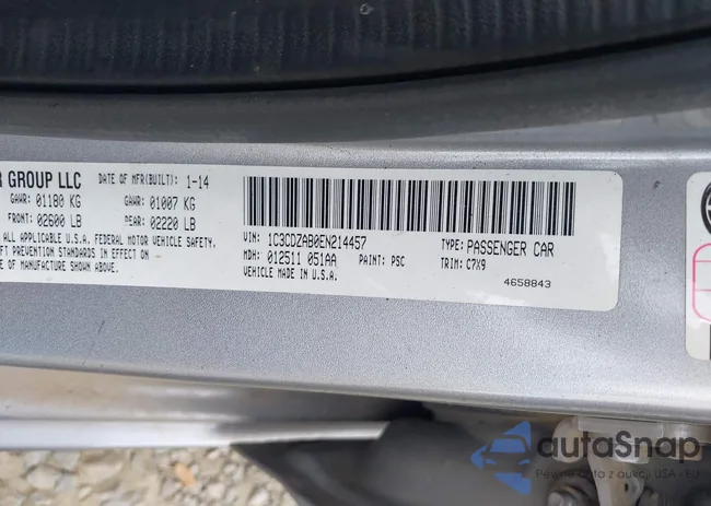 1C3CDZAB0EN214457: 42108572