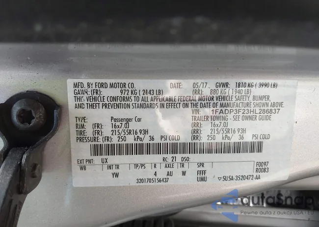 1FADP3F23HL286837: 42109652