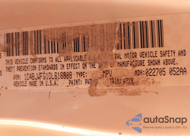 1C4BJWFG1DL616808: 42109660