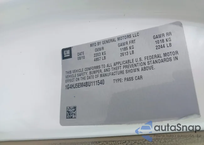 1G4HJ5EM4BU111540: 42109716