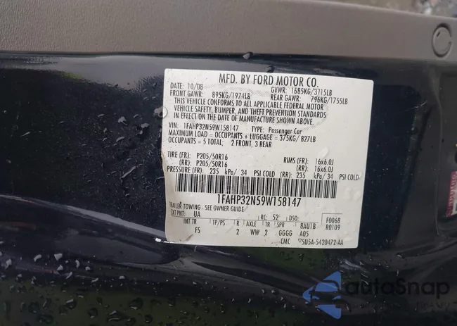 1FAHP32N59W158147: 42109738