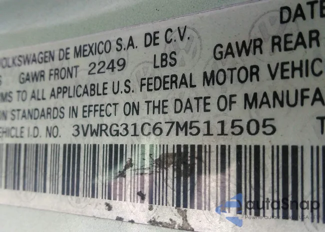 3VWRG31C67M511505: 42109925
