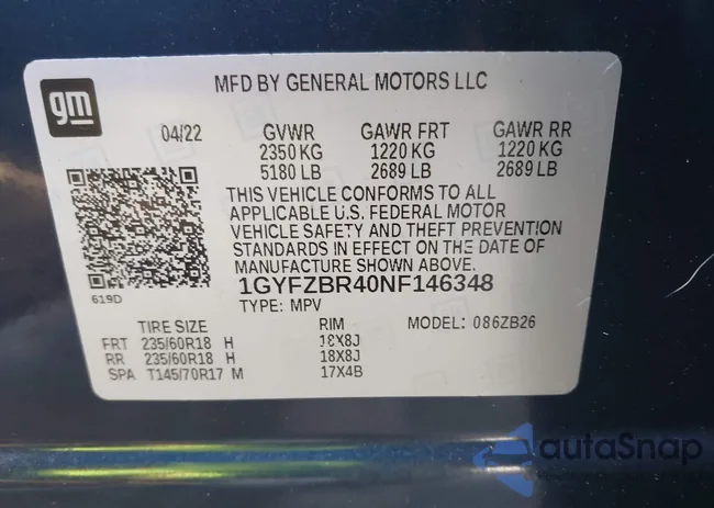 1GYFZBR40NF146348: 42110134