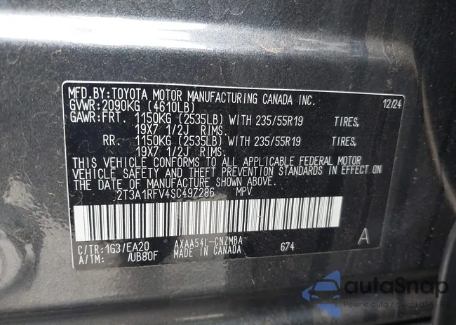 2T3A1RFV4SC497286: 42110161