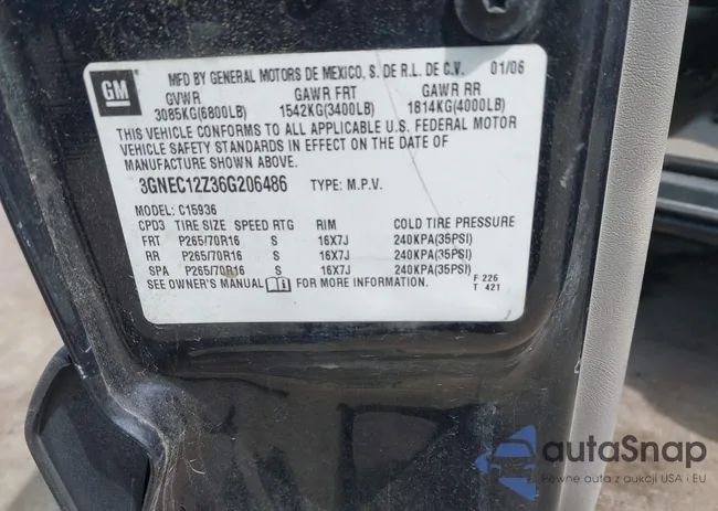 3GNEC12Z36G206486: 42109331