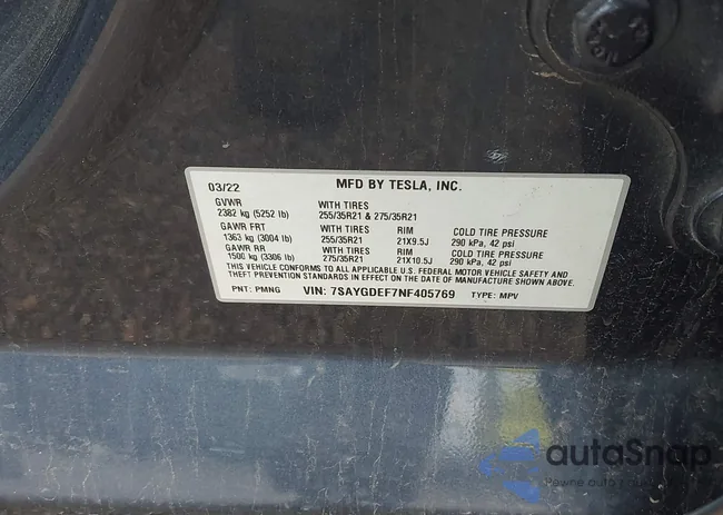 7SAYGDEF7NF405769: 42110832