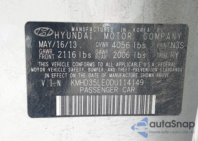 KMHD35LE0DU114149: 42110838