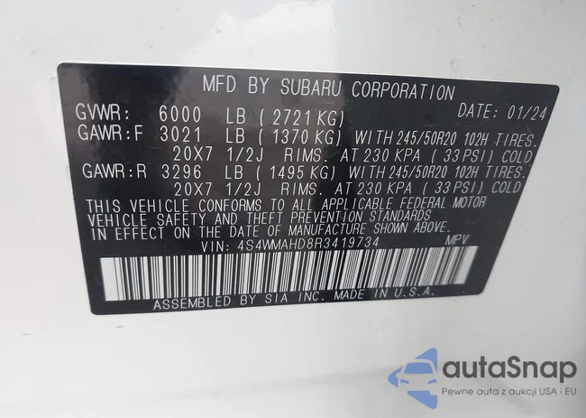 4S4WMAHD8R3419734: 42111037