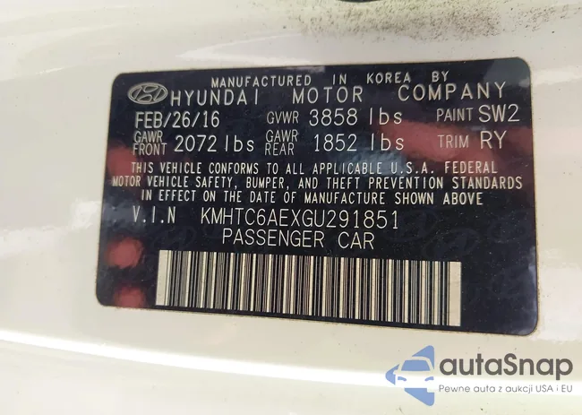 KMHTC6AEXGU291851: 42111041