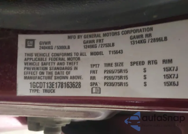 1GCDT13E178163628: 42111084