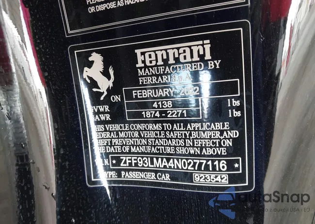 ZFF93LMA4N0277116: 42111154