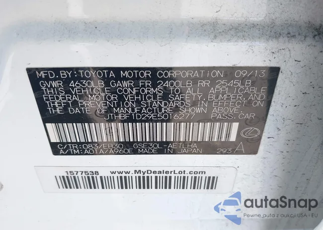 JTHBF1D29E5016277: 42110339