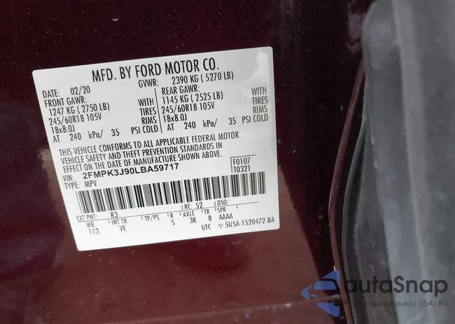 2FMPK3J90LBA59717: 42110510