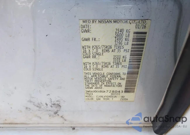 1N6AD0EV8GN728043: 42111717