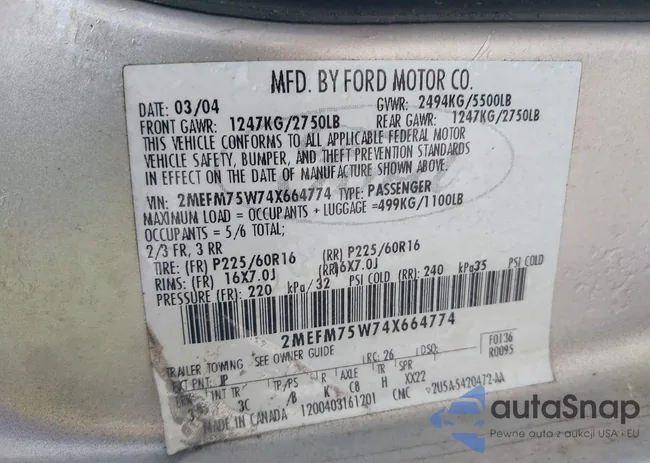 2MEFM75W74X664774: 42111972