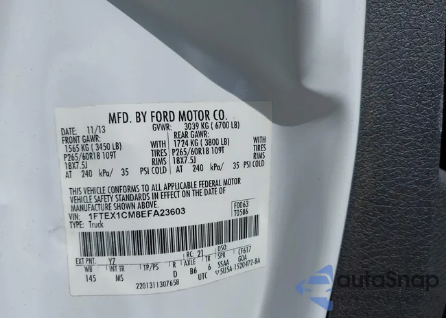 1FTEX1CM8EFA23603: 42111363