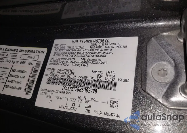 1FA6P8CF8H5302998: 42111398