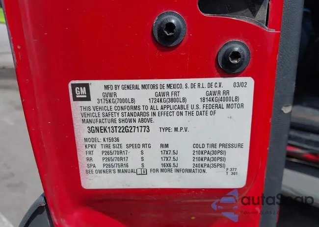 3GNEK13T22G271773: 42112669