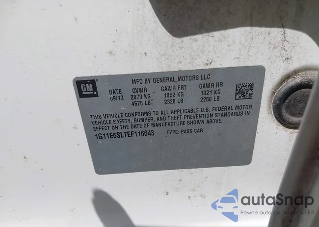 1G11E5SL7EF116643: 42112678