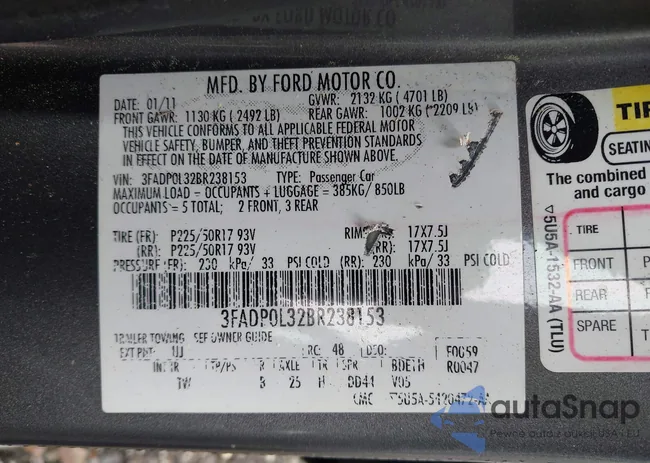 3FADP0L32BR238153: 42113064