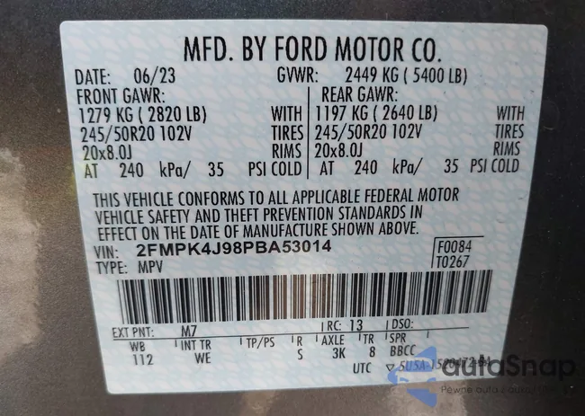 2FMPK4J98PBA53014: 42113083