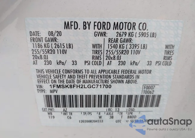 1FMSK8FH2LGC71700: 42112463