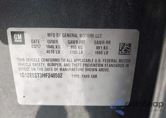 1G1ZE5ST3HF248502: 42113574