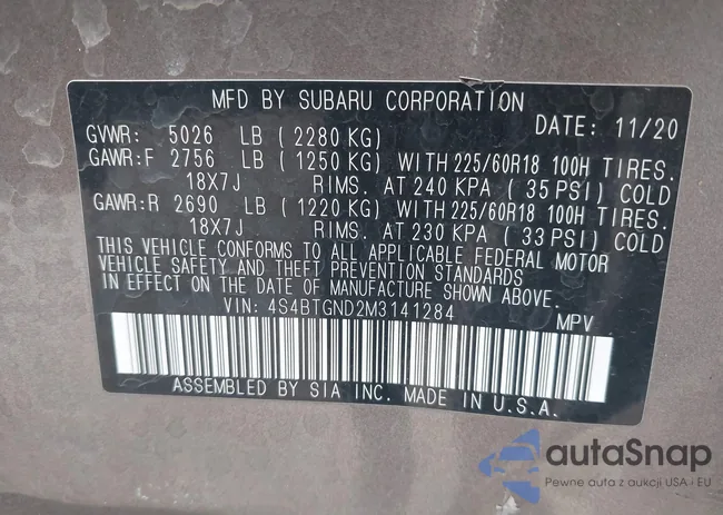 4S4BTGND2M3141284: 42113791