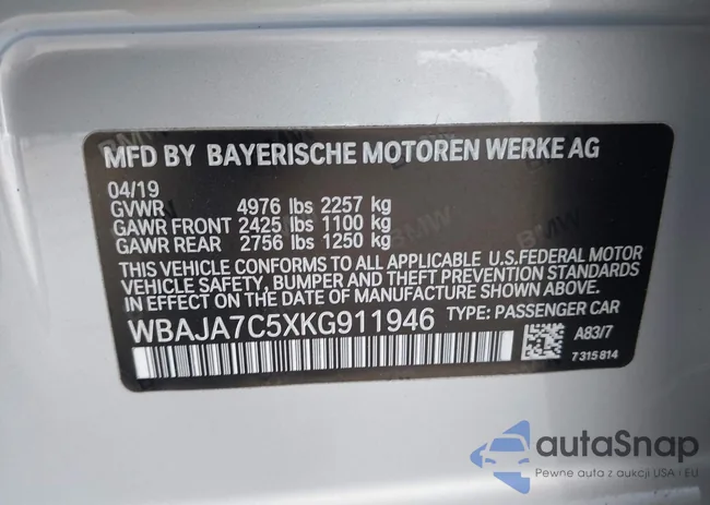 WBAJA7C5XKG911946: 42113990