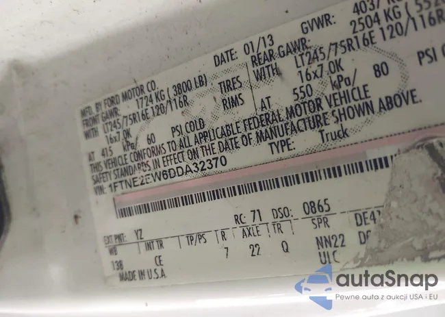 1FTNE2EW6DDA32370: 42114088