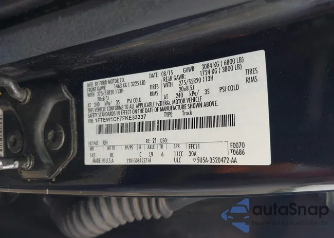 1FTEW1CF7FKE33337: 42113347