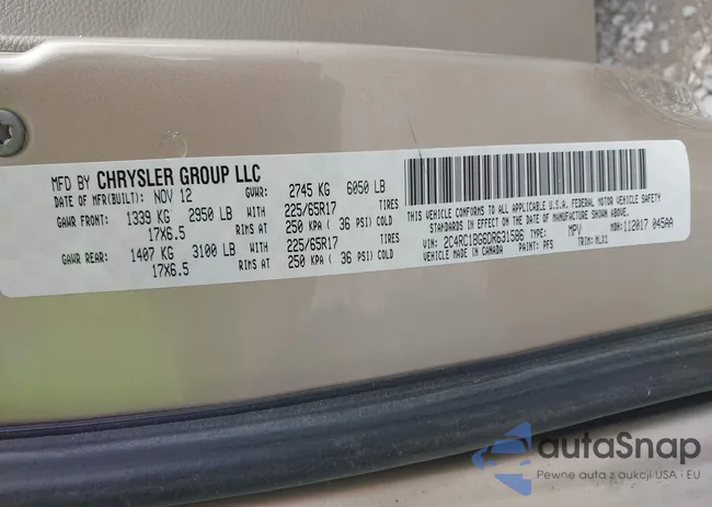 2C4RC1BG6DR631586: 42113388