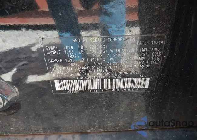 4S4BTGND3L3118739: 42113509