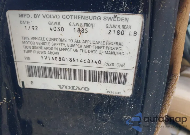 YV1AS8818N1468340: 42114809