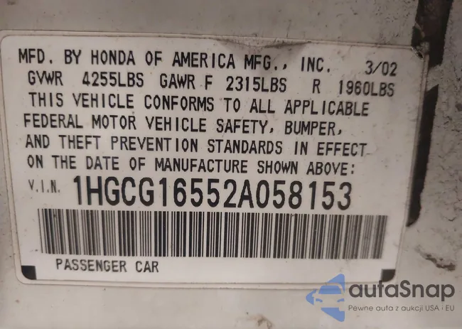 1HGCG16552A058153: 42114883