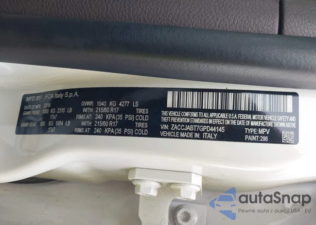 ZACCJABT7GPD44145: 42114943