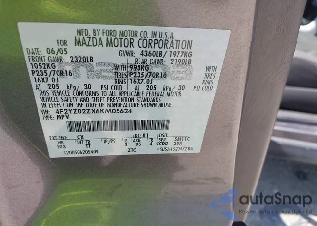 4F2YZ02ZX6KM05624: 42115124