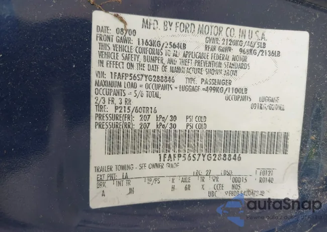 1FAFP56S7YG288846: 42115582