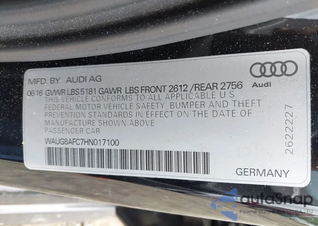 WAUG8AFC7HN017100: 42115684