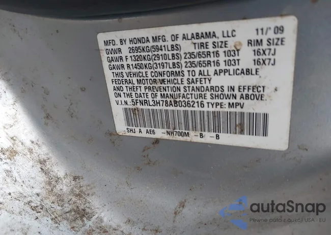 5FNRL3H78AB036216: 42115792