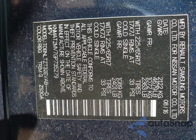 KNMAT2MV7GP735279: 42116144